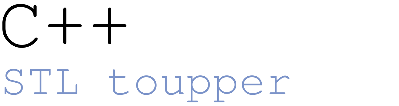 C++ std::toupper post thumbnail